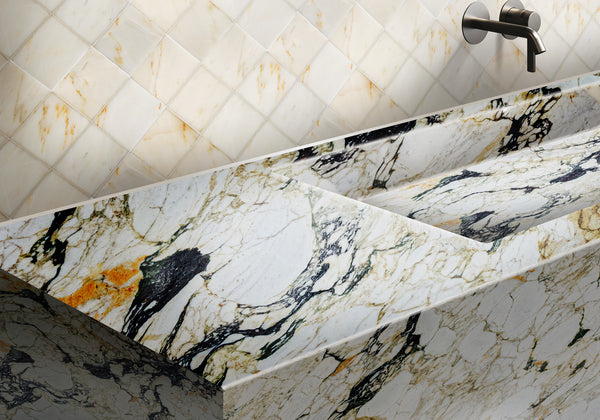 Calacatta Monet Classic Polished Marble Slab Random room scene