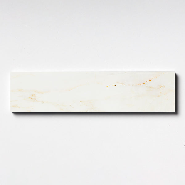 Calacatta Mottled Honed Subway Marble Tiles 3x12