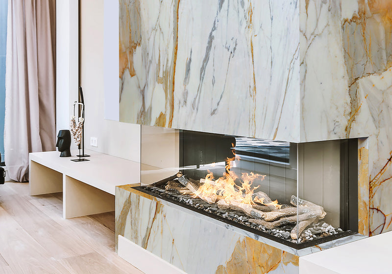 Calacatta Oro Classic Polished Marble Slab Random room scene 3
