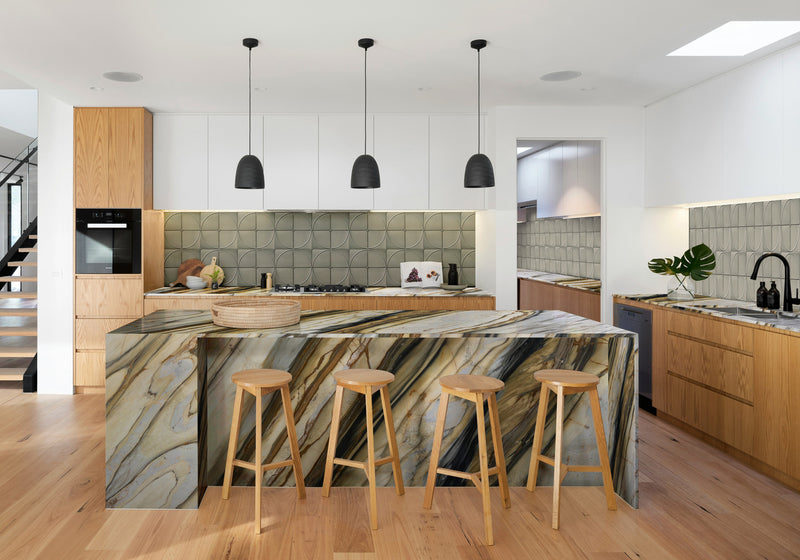 Calacatta Oyster Polished Marble Slab Random room scene
