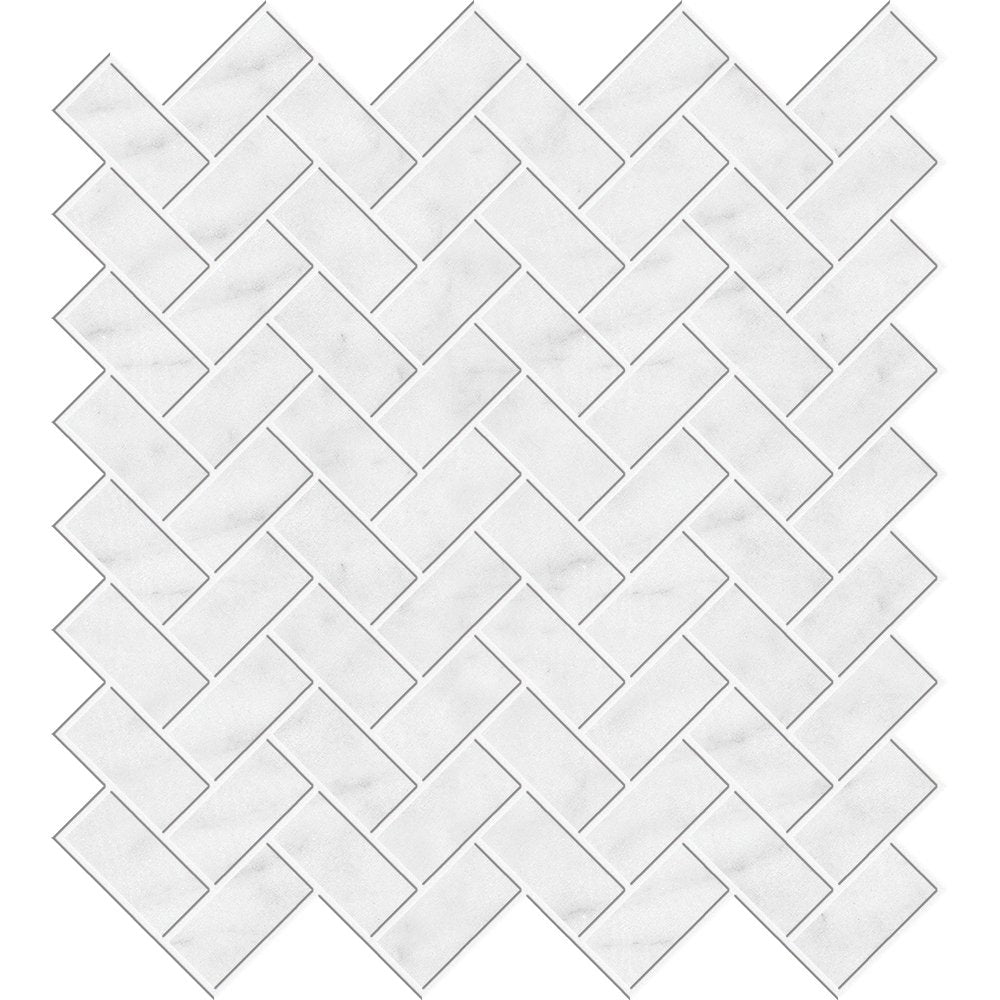 Calacatta T Honed Herringbone 1x2 Marble Mosaics 11x11 Marble Honed 12x12 Mosaics