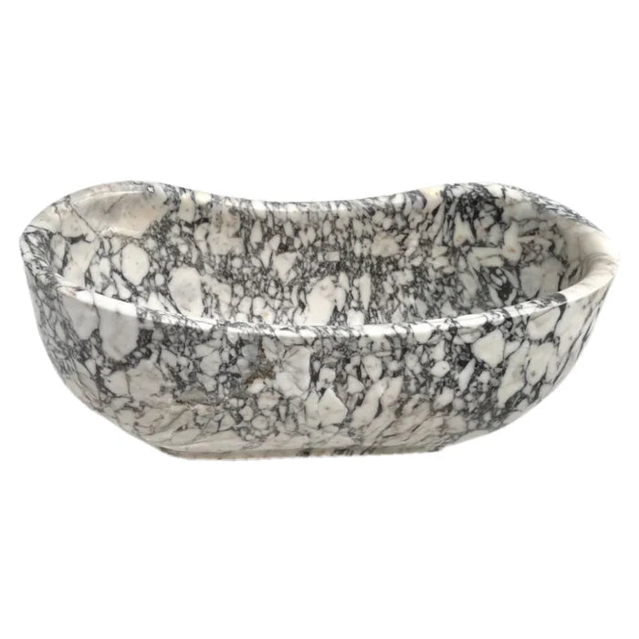 Calacatta Viola Bathtub Hand-carved from Solid Marble Block (W)34" (L)70" (H)26" by GobekDesign