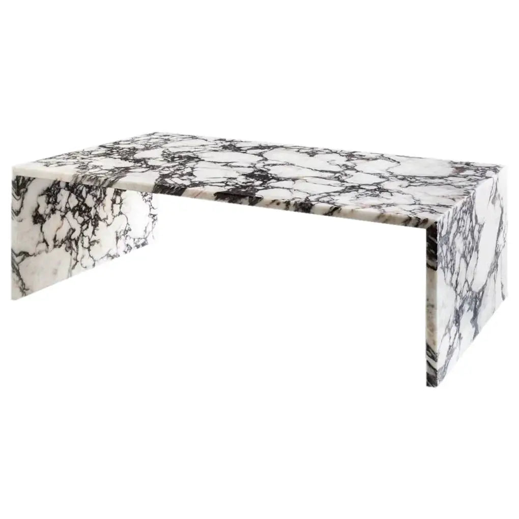 Calacatta Viola Marble Plain Design Modern Coffee Table - Polished Finish 20x36x12 by GobekDesign