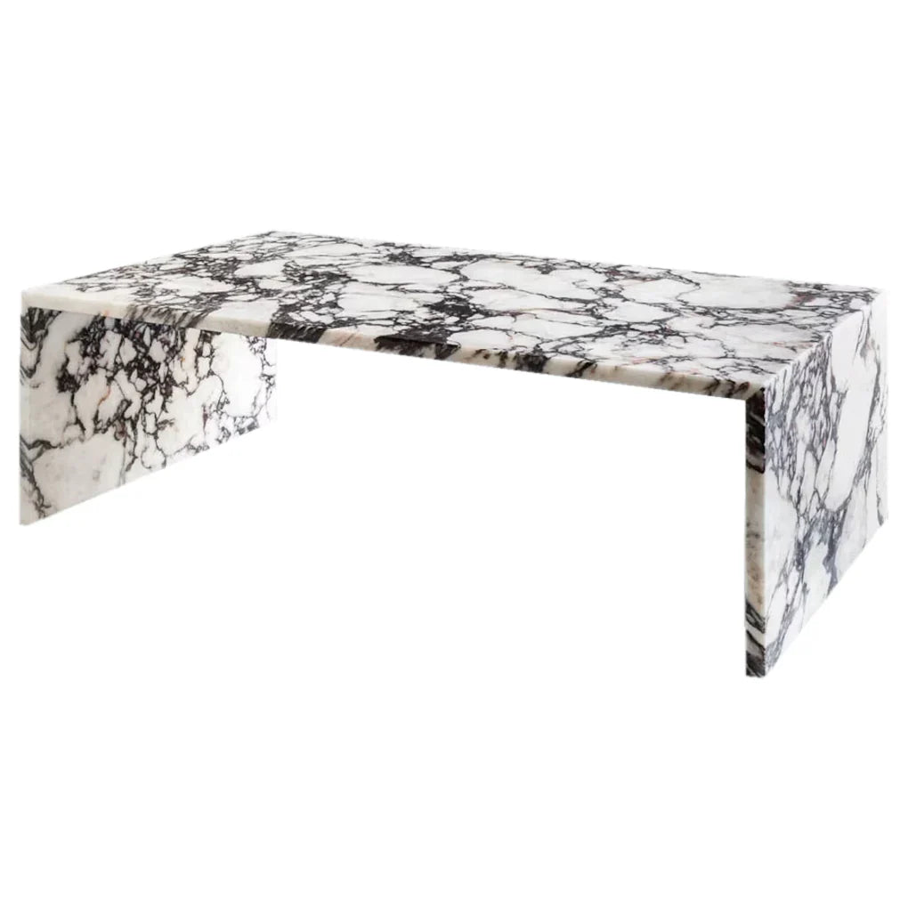 Calacatta Viola Marble Plain Design Coffee Table Polished (W)20" (L)36" (H)12" by GobekDesign