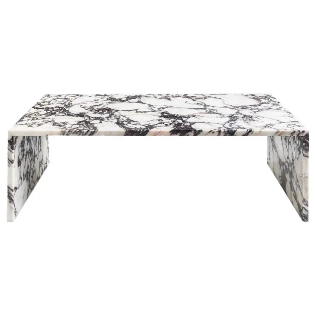 Calacatta Viola Marble Plain Design Modern Coffee Table - Polished Finish 20x36x12 by GobekDesign