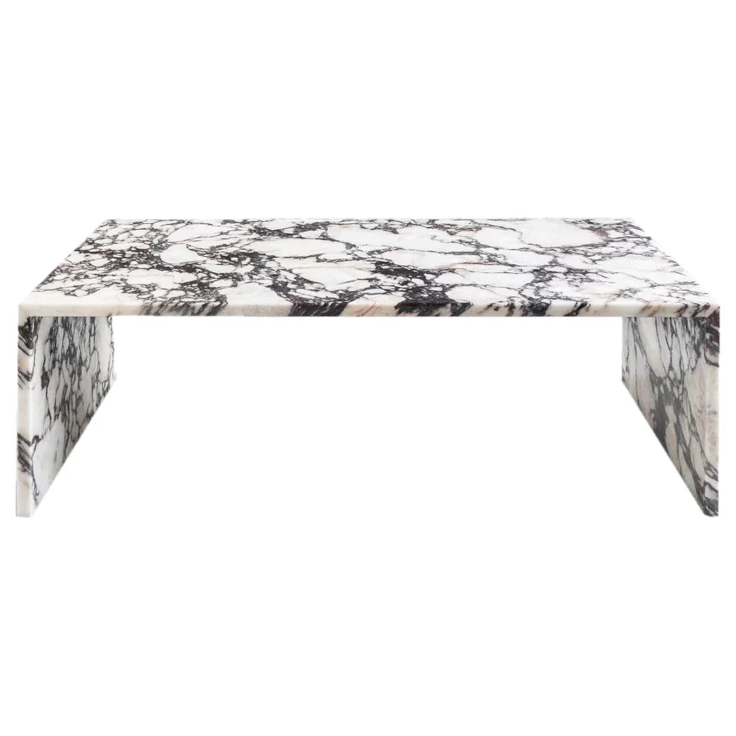 Calacatta Viola Marble Plain Design Coffee Table Polished (W)20" (L)36" (H)12" by GobekDesign