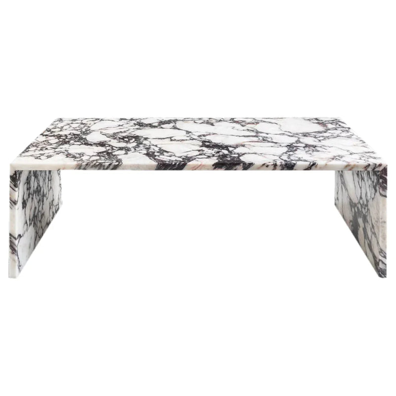 Calacatta Viola Marble Plain Design Coffee Table Polished (W)20" (L)36" (H)12" by GobekDesign