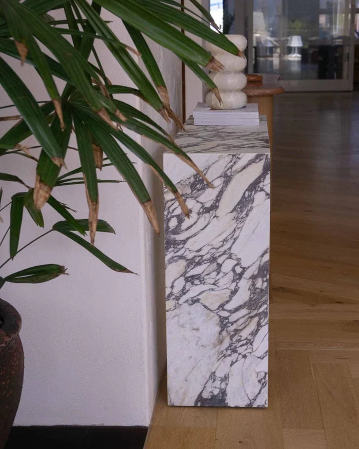 Calacatta Viola Marble Rectangular Console Polished (W)12" (L)40" (H)30" by GobekDesign