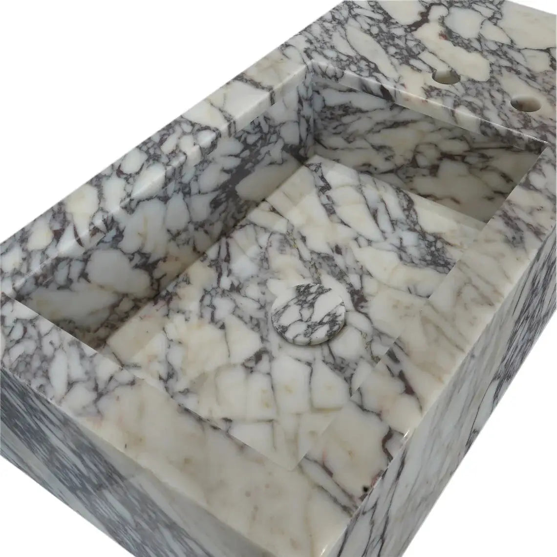Calacatta Viola Marble Rectangular Wall-Mount Bathroom Sink 16x32 by GobekDesign