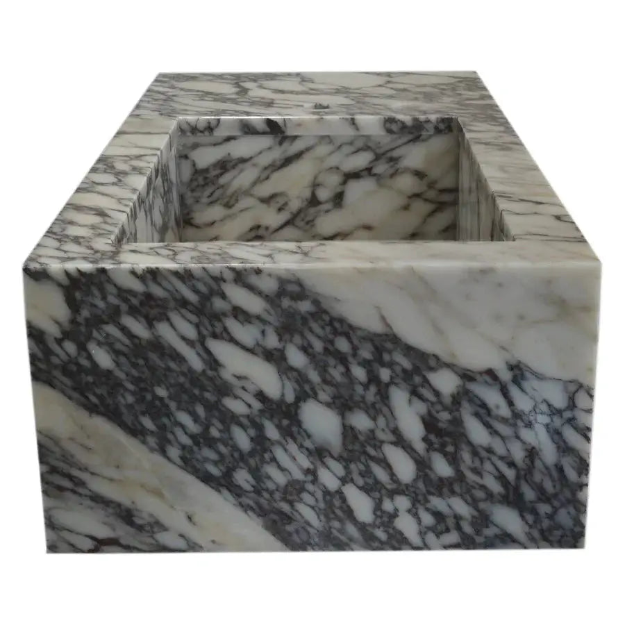 Calacatta Viola Marble Rectangular Wall-Mount Bathroom Sink 16x32 by GobekDesign