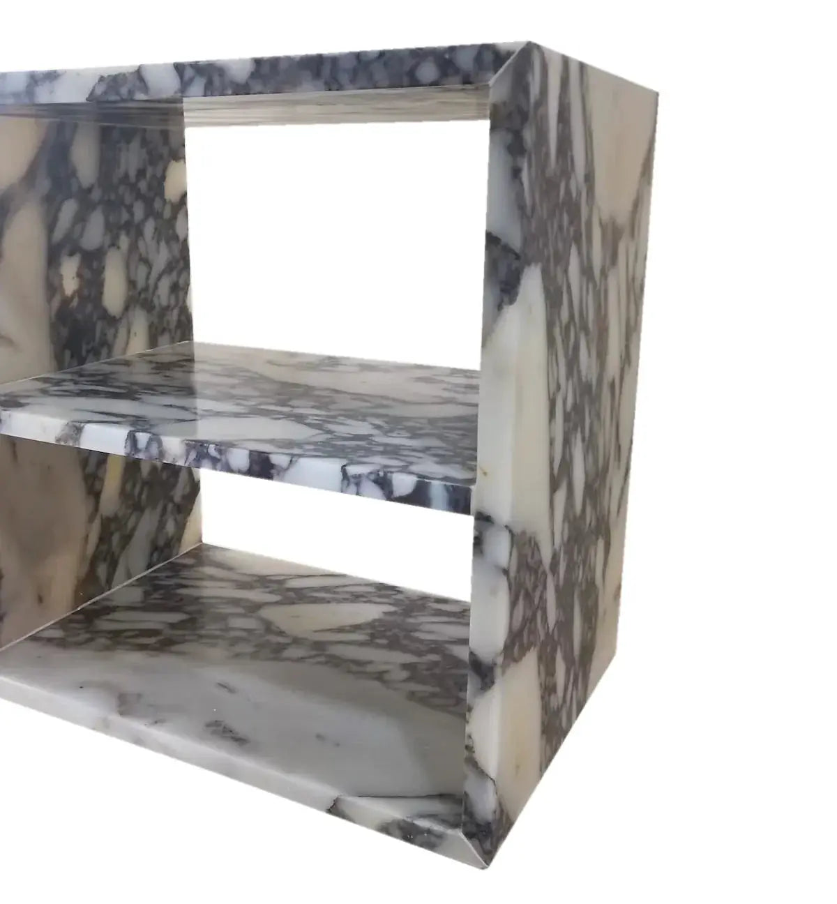 Calacatta Viola Marble End Table Nightstand Polished 14x18x18 by GobekDesign