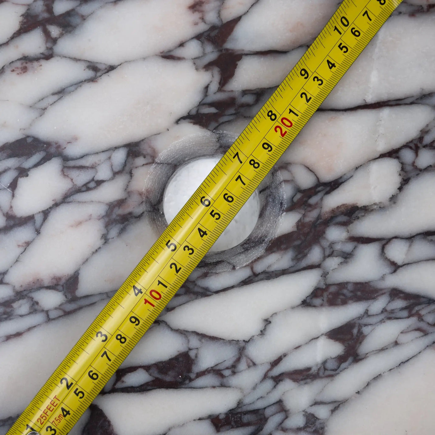 Calacatta Viola Marble Rectangular Ribbed Bathroom Sink - 16x16x6 by GobekDesign