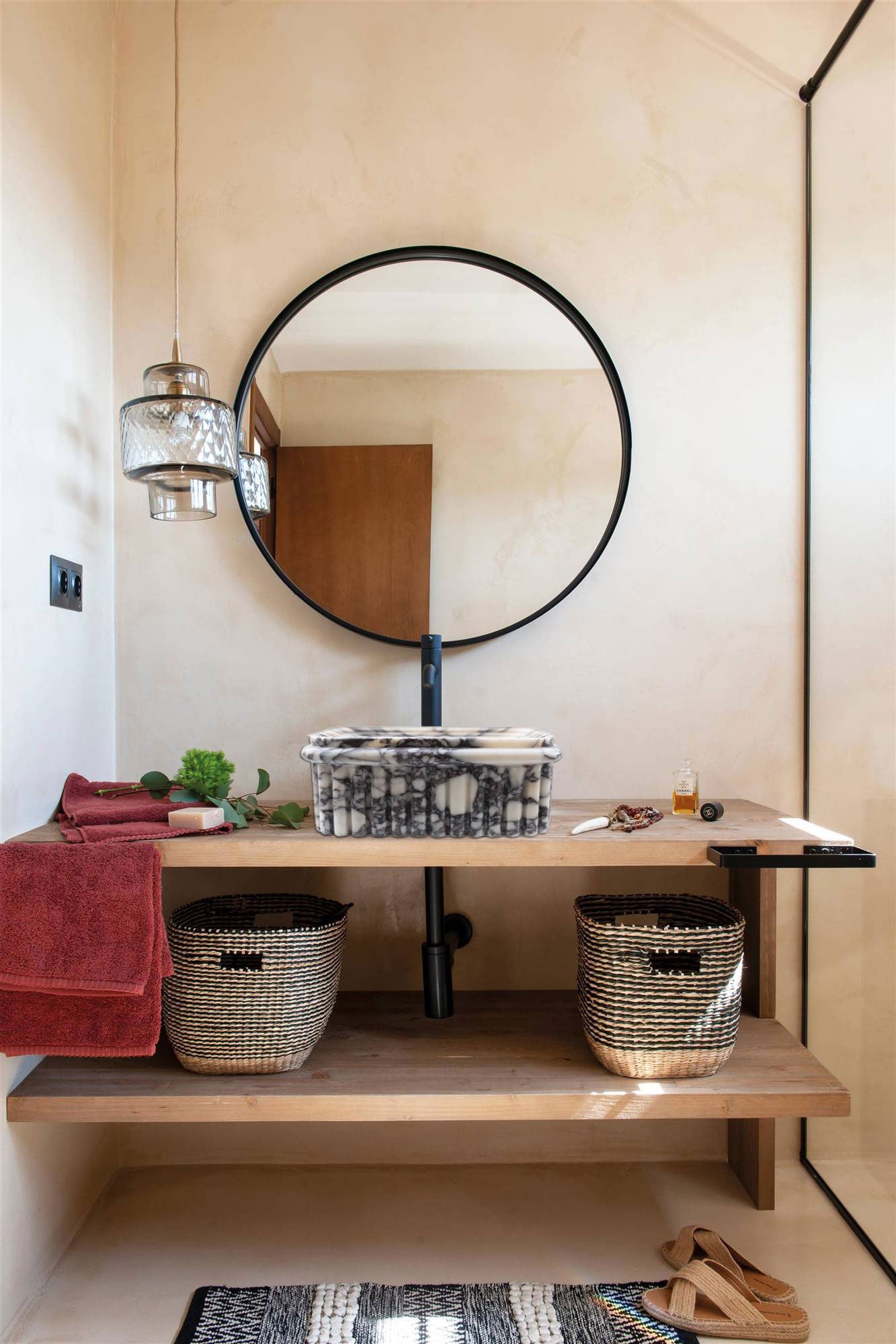 Calacatta Viola Marble Rectangular Ribbed Bathroom Sink (W)16" (L)16" (H)6" by GobekDesign