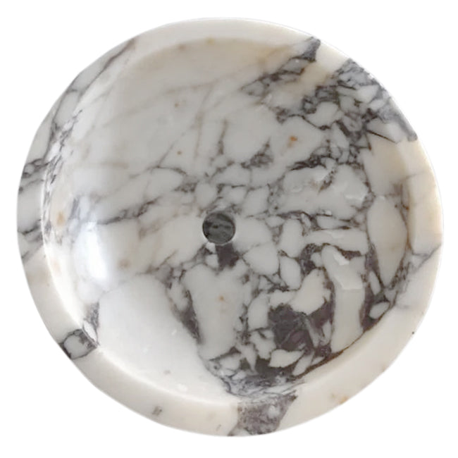 Calacatta Viola Marble Designer Pedestal Stand-Alone Sink (W)18" (L)18" (H)33" by GobekDesign