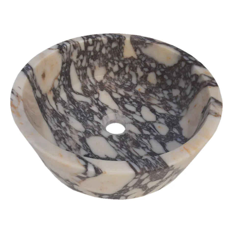 Calacatta Viola Marble Tapered Above Vanity Bathroom Sink Honed/Matte (D)16" (H)6" by GobekDesign