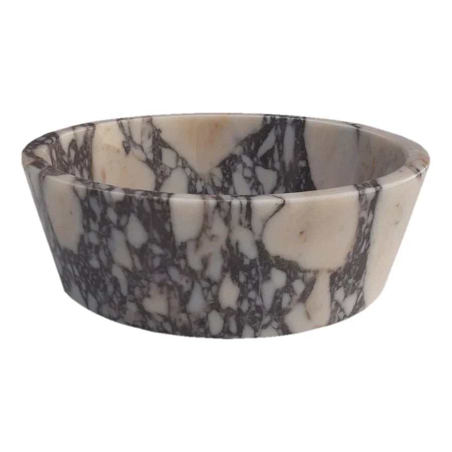 Calacatta Viola Marble Round Vessel Sink 16 Inch Honed Matte by GobekDesign