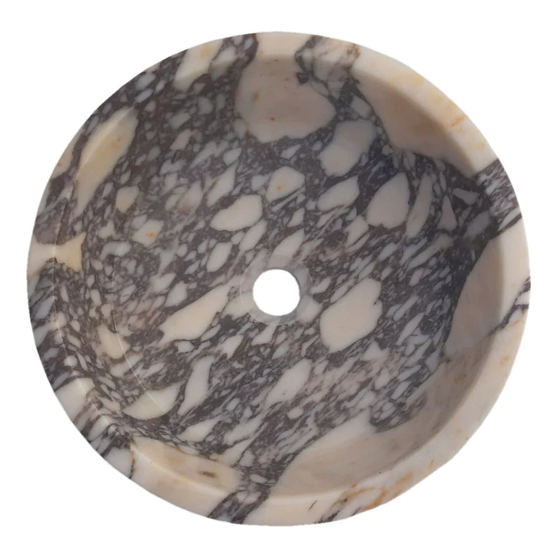 Calacatta Viola Marble Tapered Above Vanity Bathroom Sink Honed/Matte (D)16" (H)6" by GobekDesign