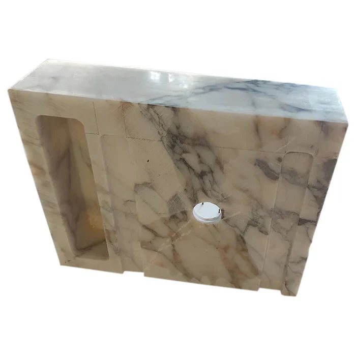 Calacatta Viola Marble Wall-mount Bathroom Sink (W)14" (L)18" (H)5" by GobekDesign