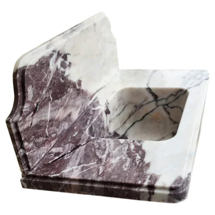 Calacatta Viola Marble Wall-mount Bathroom Sink with 10" Backsplash (W)16" (L)30" (H)8" by GobekDesign