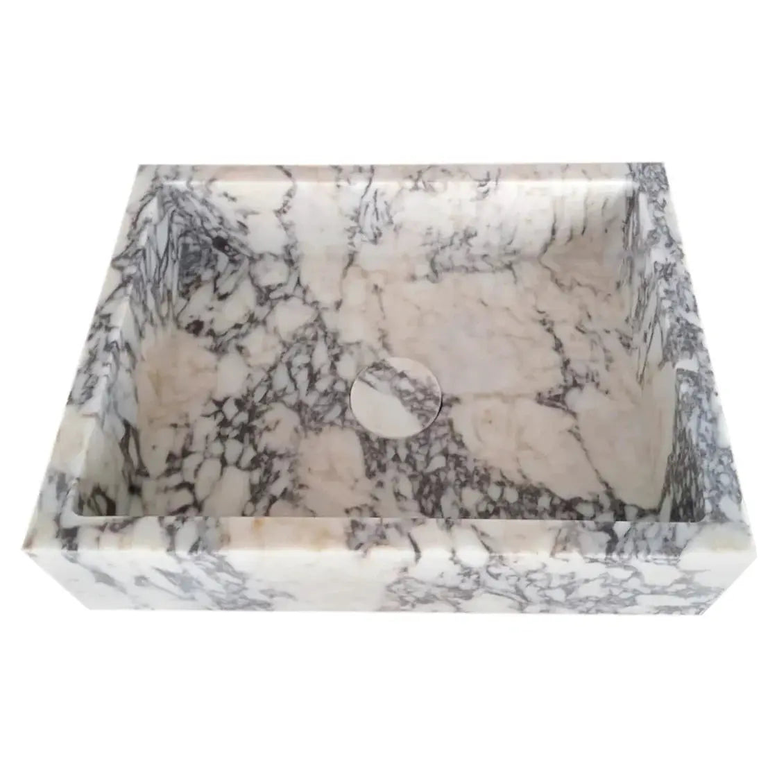Calacatta Viola Marble Wall-mount Bathroom Sink 14x18 - Honed by GobekDesign