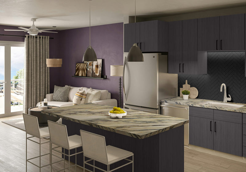 Calacatta Viola Polished Marble Slab Random room scene 2