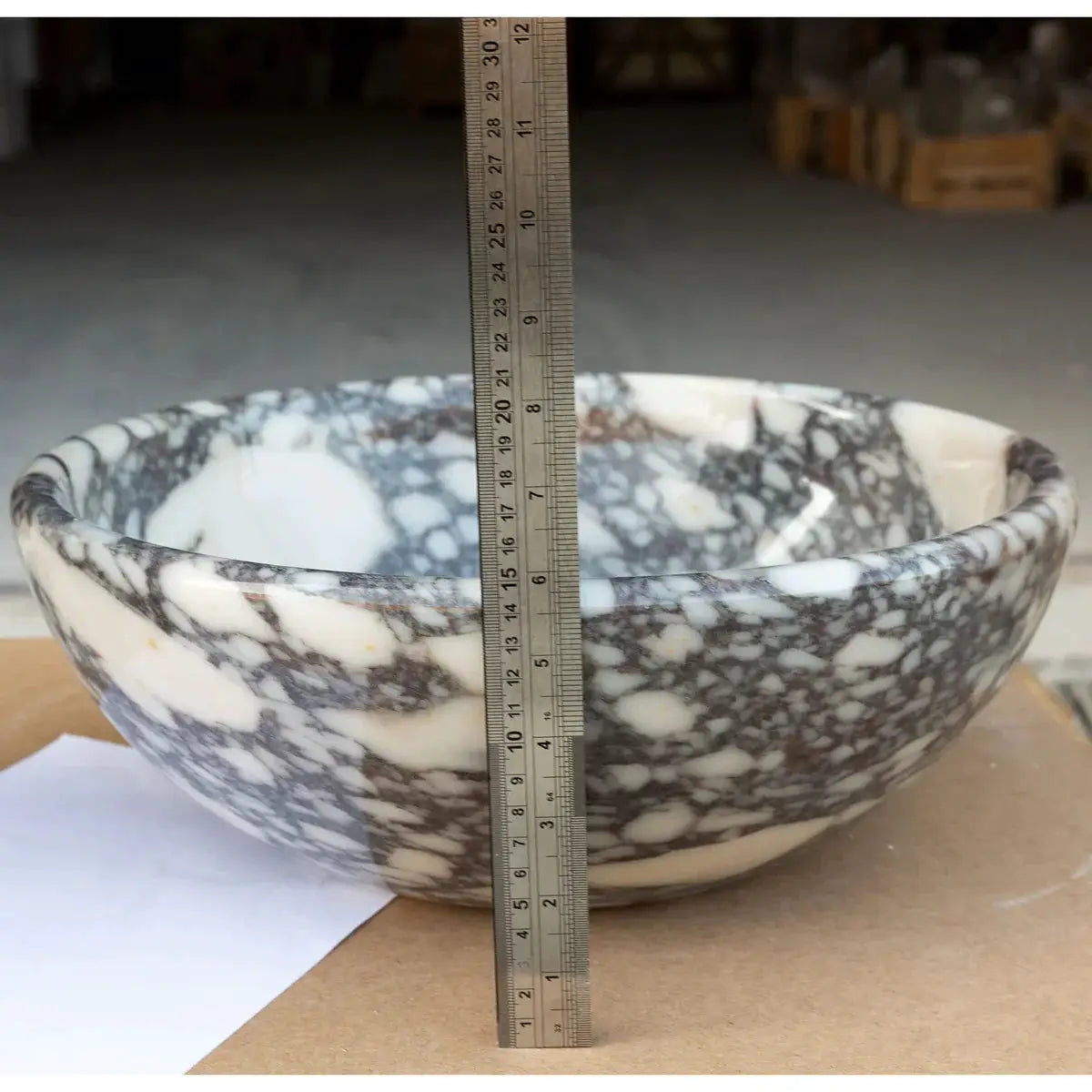 Calacatta Viola Marble Natural Stone Vessel Sink - Polished 16 Inch by GobekDesign