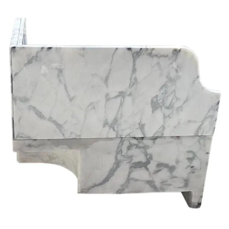Calacatta Viola Marble Wall-Mount Bathroom Corner Sink 16x16 by GobekDesign