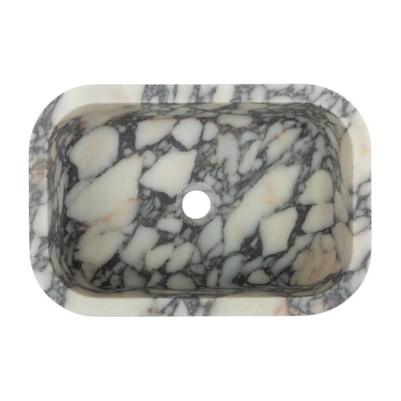 Calacatta Viola Marble Natural Stone Rectangular Sink (W)12" (L)18" (H)6" by GobekDesign