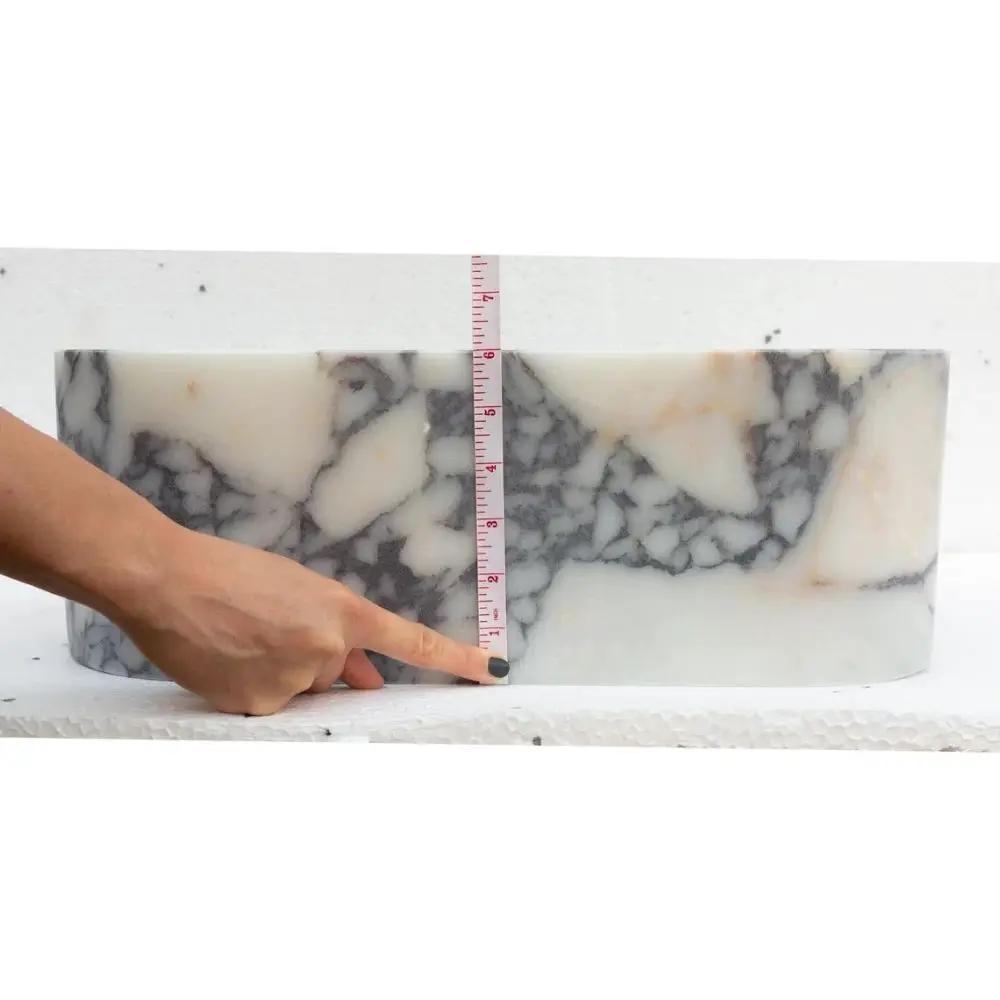 Calacatta Viola Marble Natural Stone Rectangular Sink 12x18x6 by GobekDesign