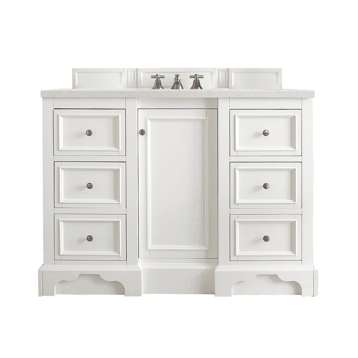 James Martin De Soto 48" Single Bathroom Vanity, Bright White with Lime Delight countertop