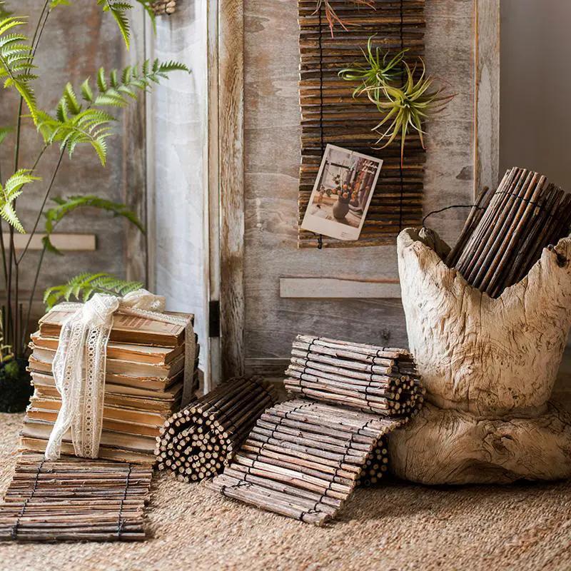 Calligraphy Brush Holder Rollup Wood Shades Rollup by RusticReach