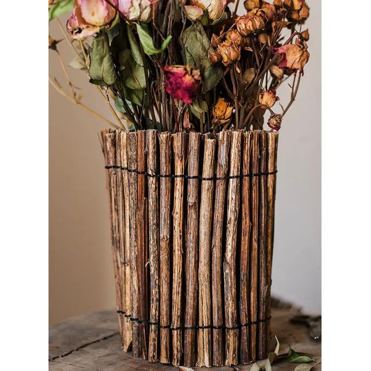 Calligraphy Brush Holder Rollup Wood Shades Rollup by RusticReach