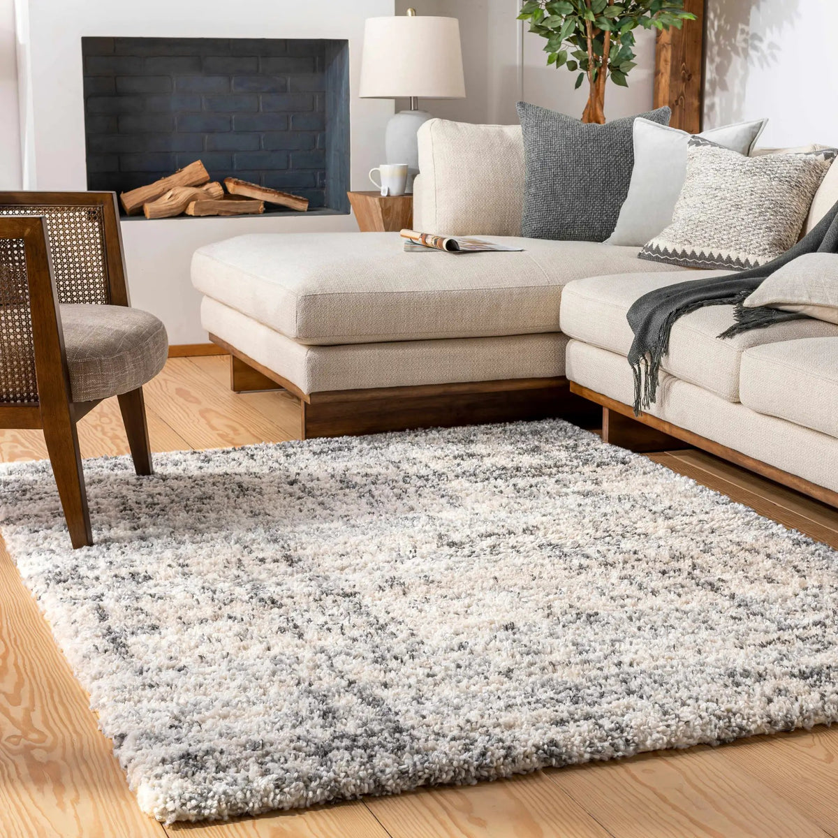Calsib Area Rug, installed in a room