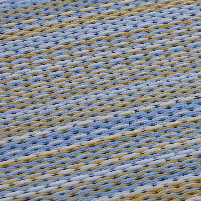 Cancun Shadow - Blue Outdoor Rug for Patio by Fab Habitat
