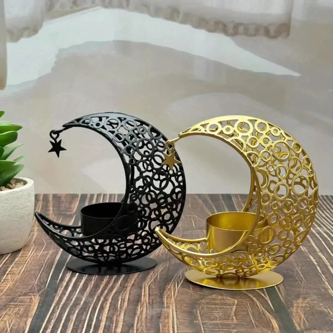 Candle Holder - Decorative Metal Gold by House Of Avana