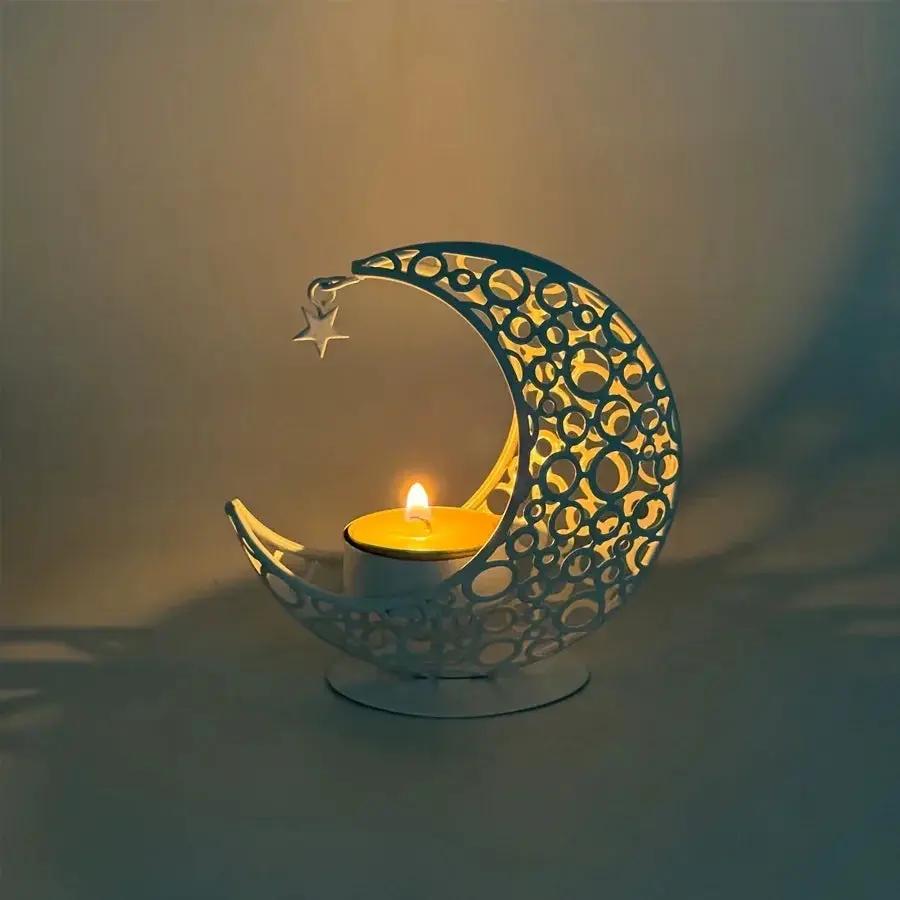Candle Holder - Decorative Metal Gold by House Of Avana