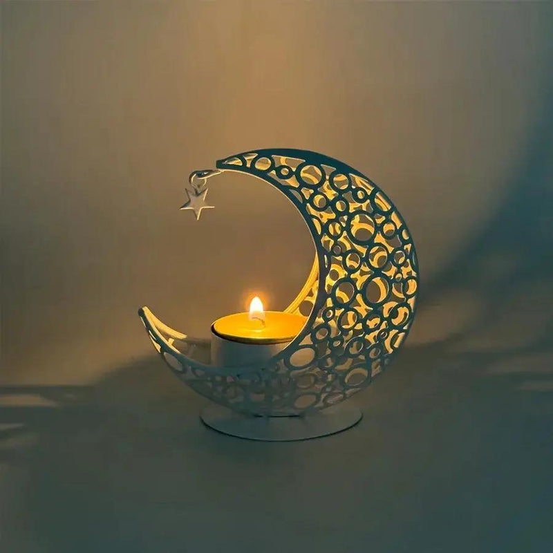 Candle Holder - Decorative Metal Gold by House Of Avana