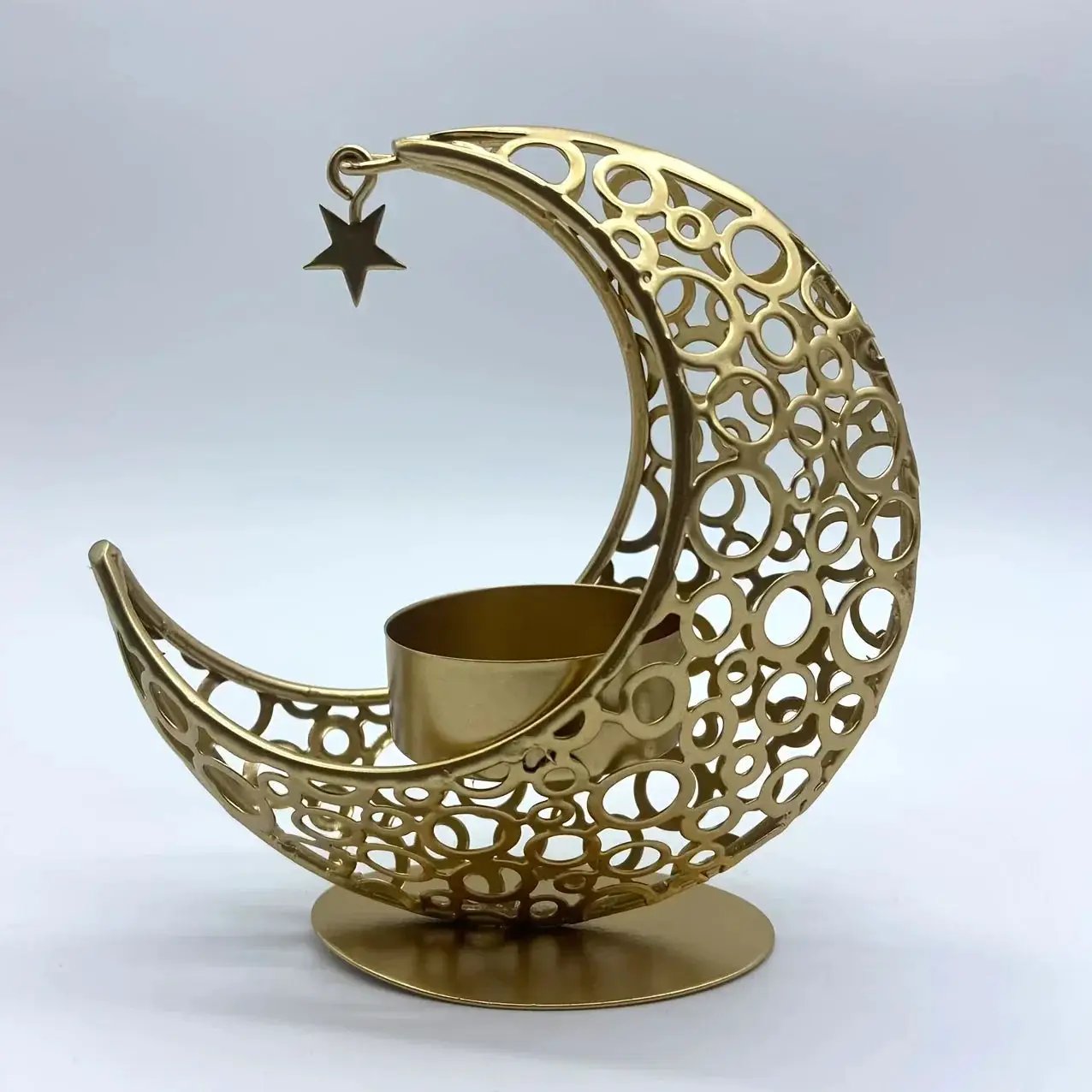 Candle Holder - Decorative Metal Gold by House Of Avana
