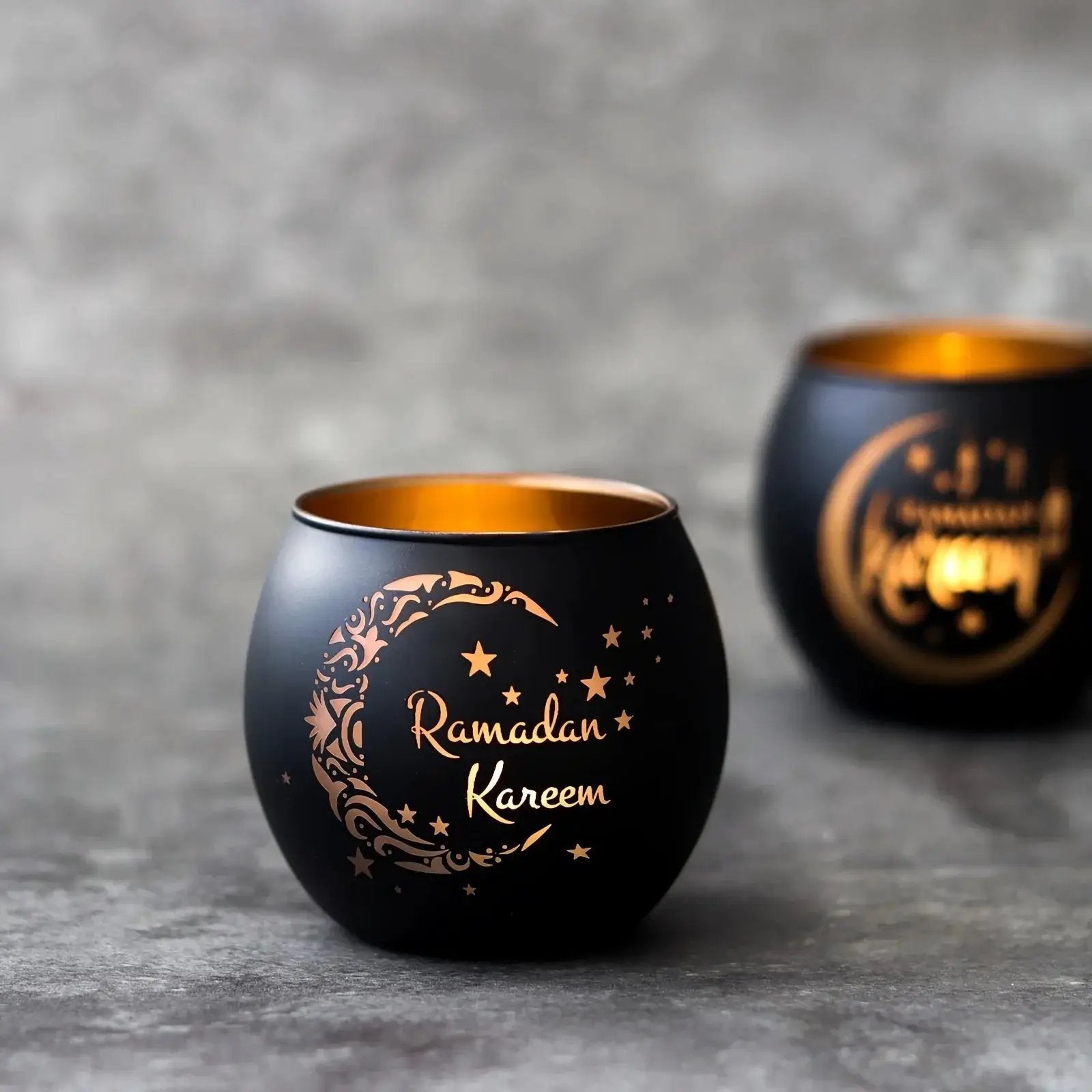 Candle Holder - Glass Moon Star by House Of Avana