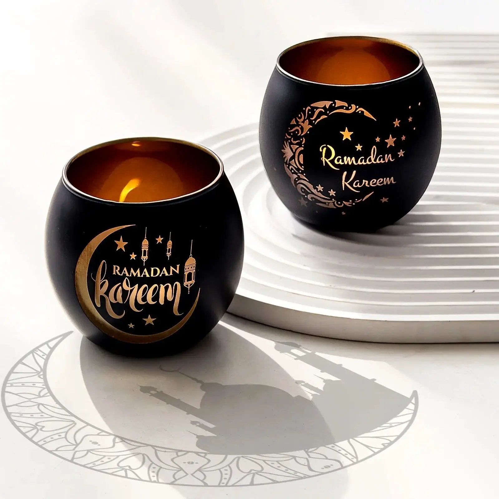 Candle Holder - Glass Moon Star by House Of Avana