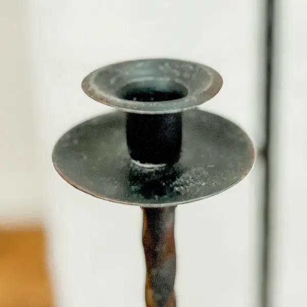 Tall Hand-Forged Cast Iron Floor Candle Holders, Set of 3 by Decor Steals