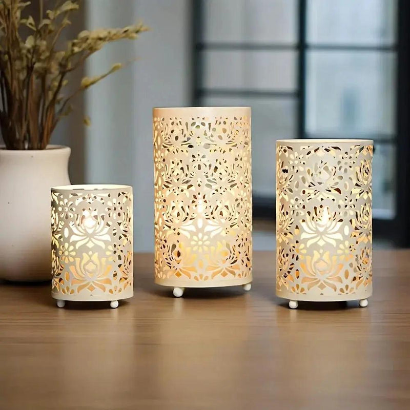 Candle Holders - Decorative Iron Set by House Of Avana