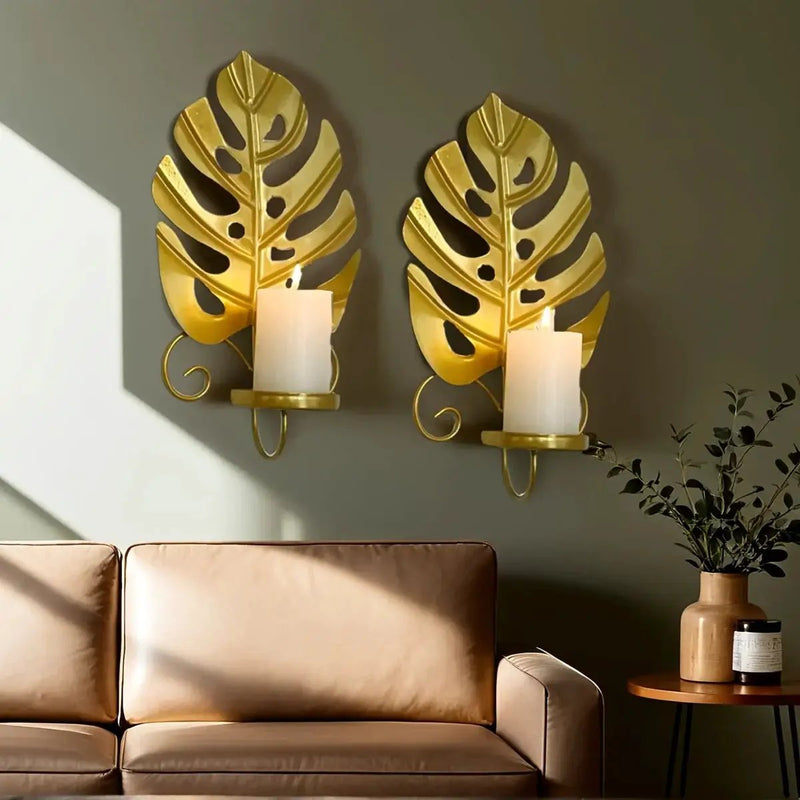 Candle Holders - Elegant Metal Set by House Of Avana