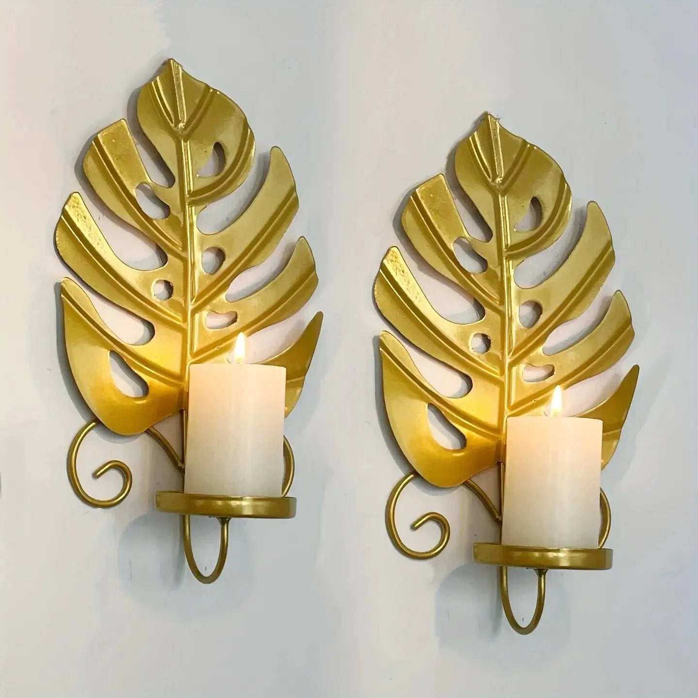 Candle Holders - Elegant Metal Set by House Of Avana