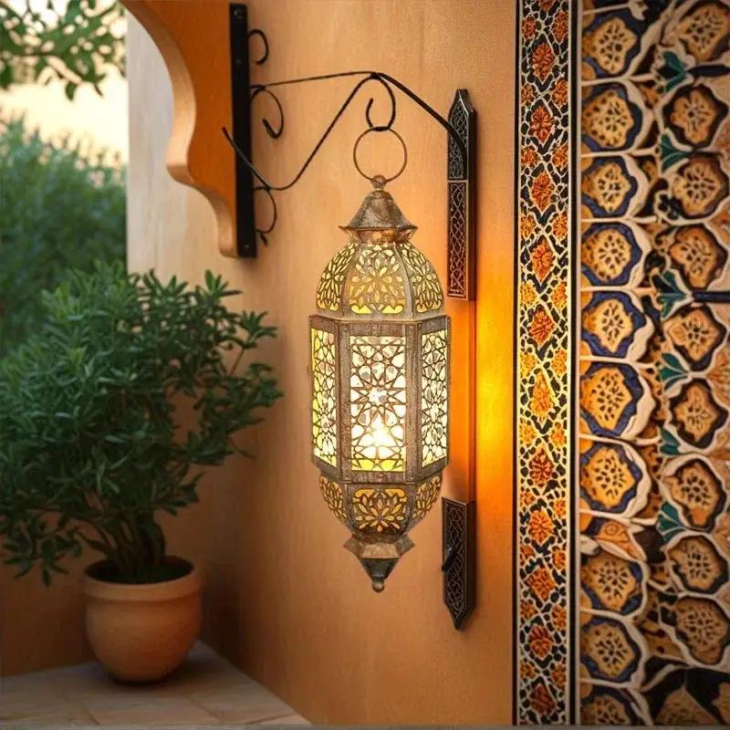 Candle Lantern - Hanging Cast Iron by House Of Avana