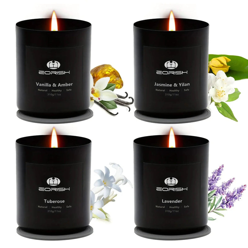 Candle - Layered Crystal Glass 4 Piece by House Of Avana