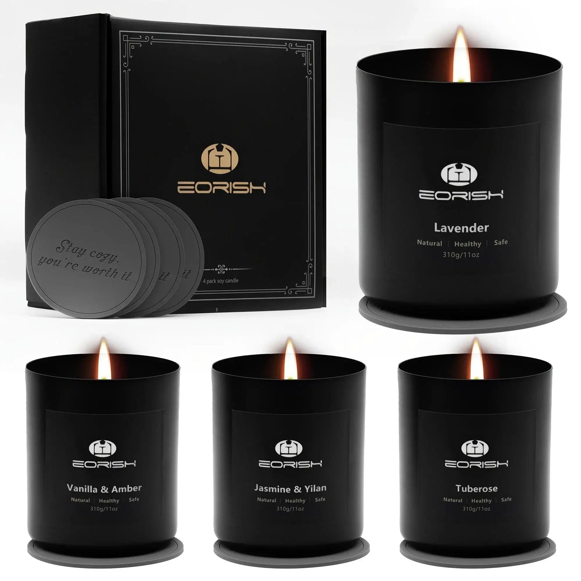 Candle - Layered Crystal Glass 4 Piece by House Of Avana