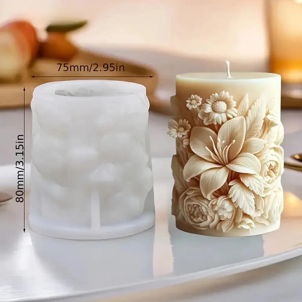 Candle Mold - Ceramic Floral by House Of Avana