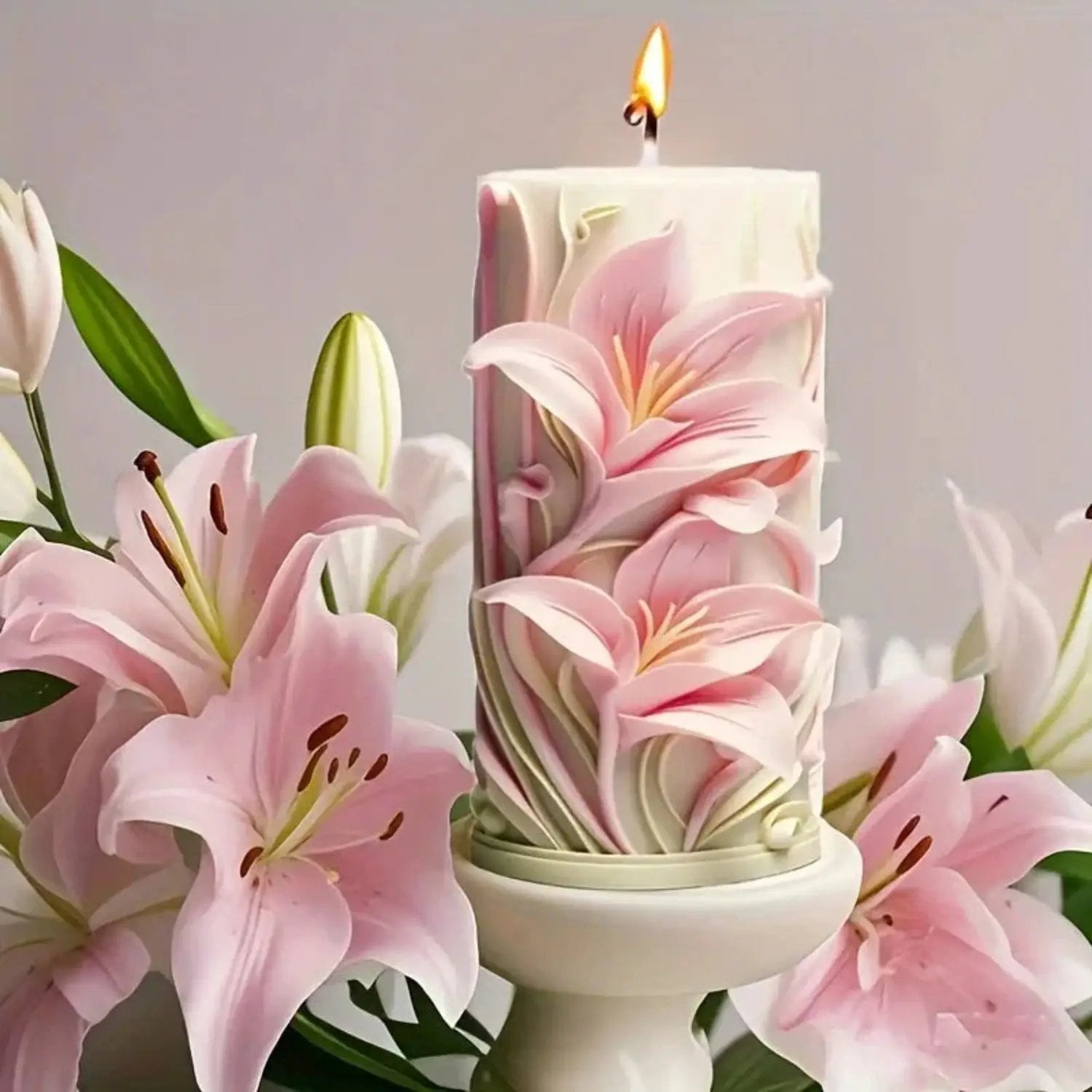 Candle Mold - Tulip White by House Of Avana