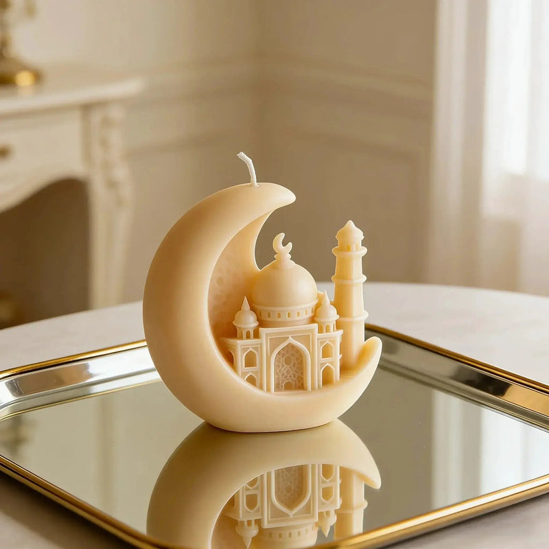 Candle - Scented Ceramic Crescent Moon by House Of Avana